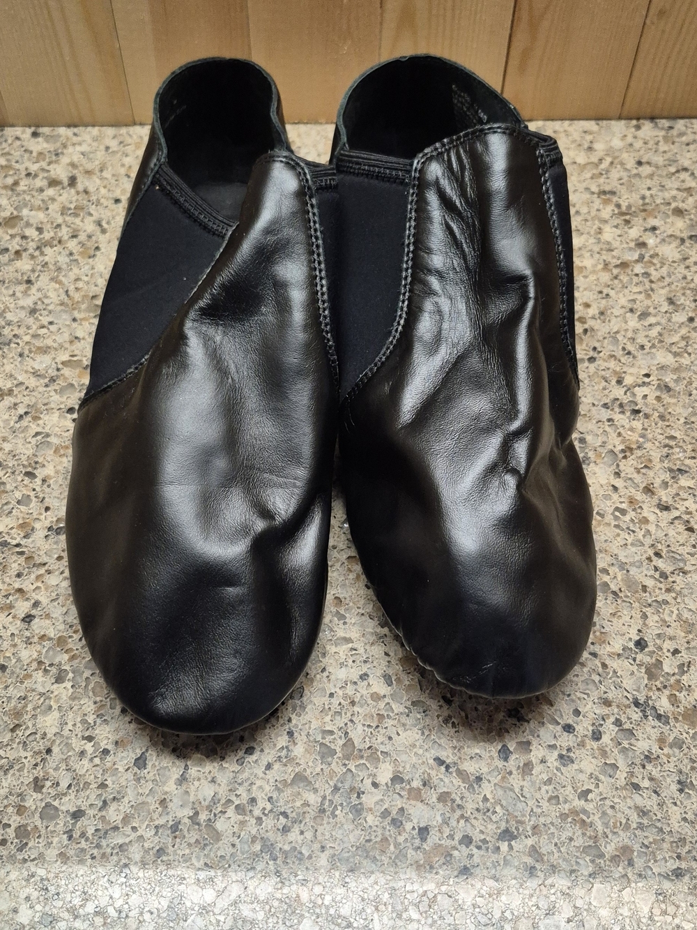 Balera B80 Slip-On Leather Split-Sole Jazz Shoes Black Size 11 M Adult - New